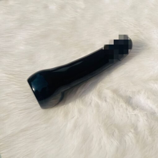 天然水晶黑曜石水晶按摩棒摆件：圖片 2