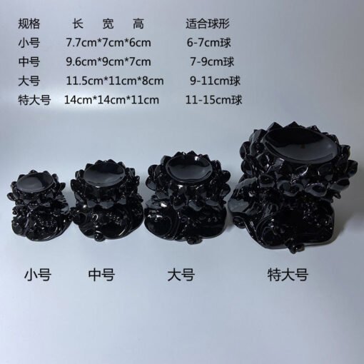 树脂大号水晶球底座莲花款球座托球形饰品收纳工艺品家居装饰摆件