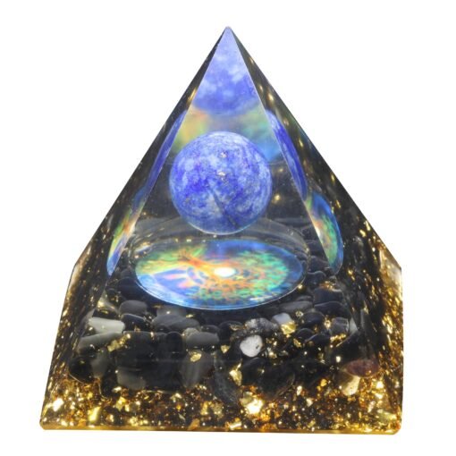水晶圆珠宇宙星球造型 树脂金字塔水晶碎石能量塔 欧美新款 能量发生器：圖片 11
