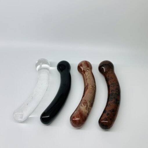 天然水晶多种材质原石雕刻打磨水晶按摩棒：圖片 3