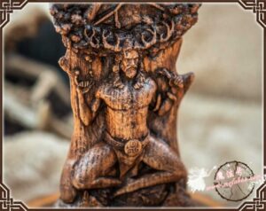进口魔法师艺术家Cernunnos橡木Cernun角神 凯尔特 父神 祭坛仪式