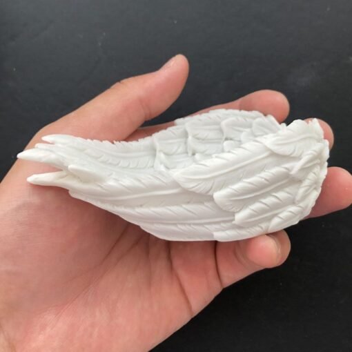 树脂底座托首饰饰品收纳盒天使之翼羽毛心形创意工艺品水晶球底座：圖片 4