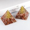 天然水晶碎石树脂金字塔 能量发生器  铜线绕环能量凝聚 欧美新品
