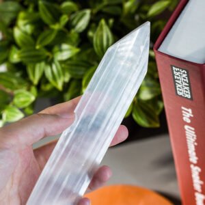 Selenite透石膏能量水晶棒高频疗愈石瑜伽七脉轮气场按摩棒 仪式工具