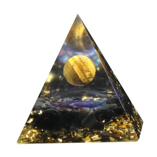水晶圆珠宇宙星球造型 树脂金字塔水晶碎石能量塔 欧美新款 能量发生器：圖片 10
