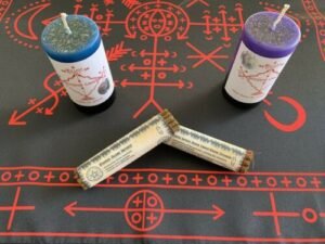 神秘学收藏~进口魔法蜡烛伏都Voodoo工具包 伏都教蜡烛香桌布 实现愿望仪式