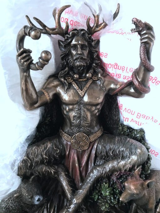 *美国进口Cernunnos和动物青铜雕塑 父神 - 图片 5