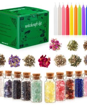 新款许愿蜡烛用品盒 – 水晶干草药彩色蜡烛 适合初学者套装