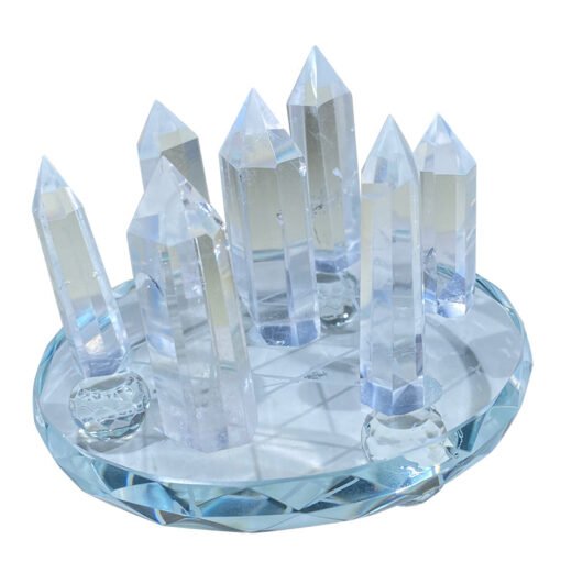 能量水晶正品~天然白水晶单尖柱能量柱七星阵摆件能量发生器助愿望运势居家摆件：圖片 5