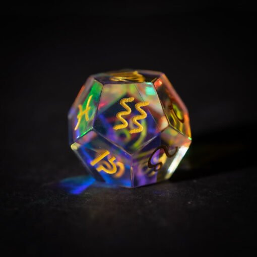 幻彩水晶 占星骰子占星水晶骰子星座色子占卜梅花骰子占星3件套：圖片 5