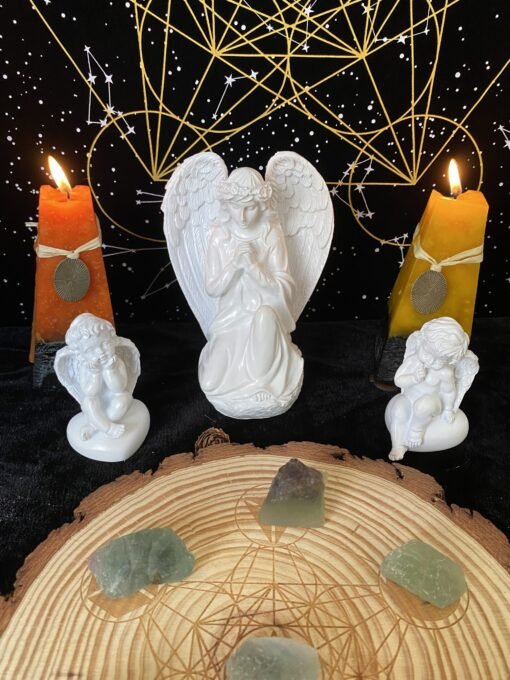 塔罗占卜系列~ 祈祷天使摆件 祭坛仪式 树脂天使工艺品装饰品：圖片 4