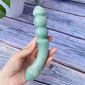 天然水晶绿东陵原石雕刻打磨青金石水晶按摩棒