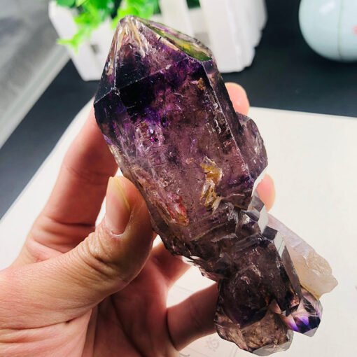 能量水晶正品~天然紫发晶骨干原石超七草莓晶能量水晶收藏摆件一图一物：圖片 4