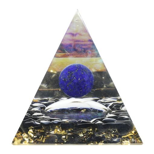 水晶圆珠宇宙星球造型 树脂金字塔水晶碎石能量塔 欧美新款 能量发生器：圖片 8