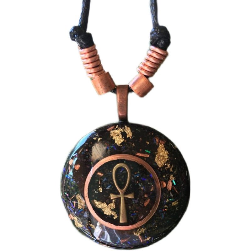 正品 进口灵气师Anhk生命之钥能量吊坠 美丽全息SG吊坠蓝晶石顺辉石:圖片 5