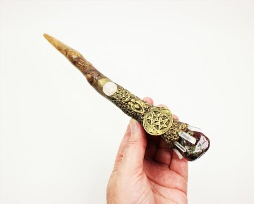 神秘学收藏~进口女神魔法杖-格拉斯顿伯里女神霍桑木魔杖献给圣杯井巫术女神：圖片 4