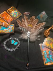 新款WITCH mace魔法棒magic stick 羽毛权杖仪式道具 仪式工具