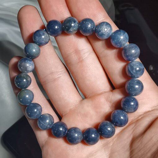 能量水晶正品~天然蓝宝石手链无优化烤色刚玉女男手串水晶能量疗愈石助平衡控制：圖片 4