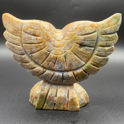 天然精品亚马逊猫头鹰手工雕刻件桌面摆件手工雕刻件装饰：圖片 4