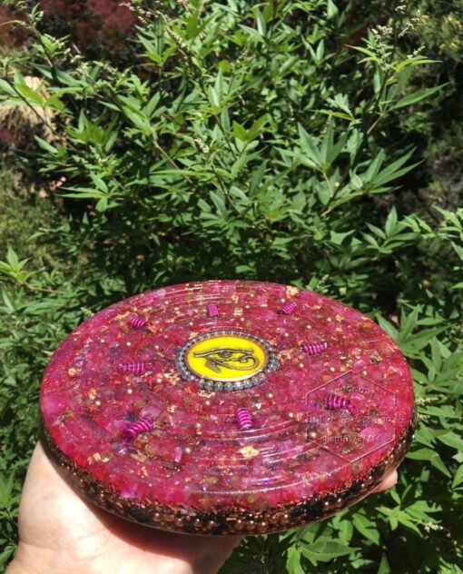 能量奥罡系列~美国进口Lg超级强大Orgone充电盘 晶石铜圈奥罡能量盘：圖片 2