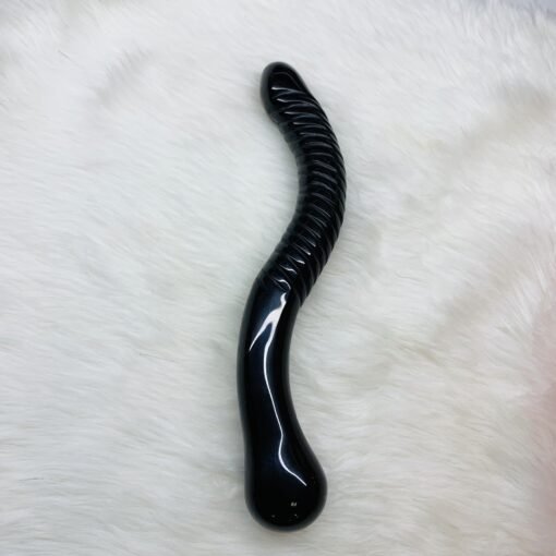 天然粉晶 白水晶 黑曜石水晶按摩棒摆件：圖片 8