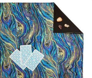 *进口塔罗布或祭坛-暴风雨-内衬棉丝绒或丝绸18“x 20”符文布