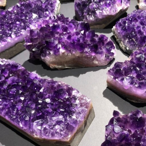 能量晶石收藏~天然乌拉圭紫水晶簇原石摆件紫晶洞片水晶簇消磁能量水晶家居装饰：圖片 4