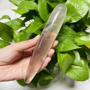 天然水晶茶晶 原石雕刻打磨水晶按摩棒