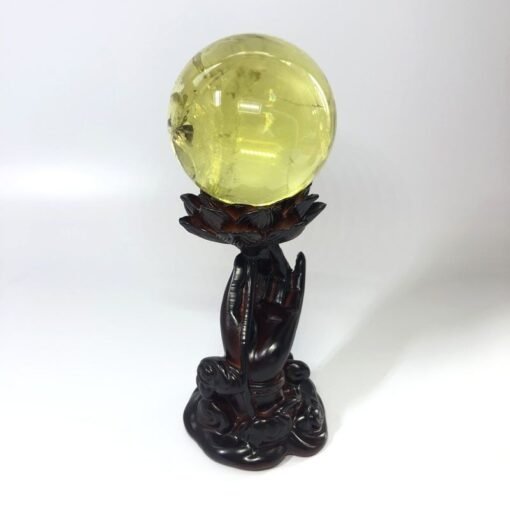 佛手水晶球树脂底座时尚创意家居饰品摆件莲花球座置物架收纳装饰：圖片 3