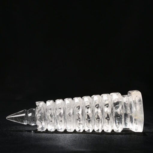 能量水晶正品~天然白水晶文昌塔摆件家居风办公桌摆件助学业旺事业送人礼品水晶：圖片 3