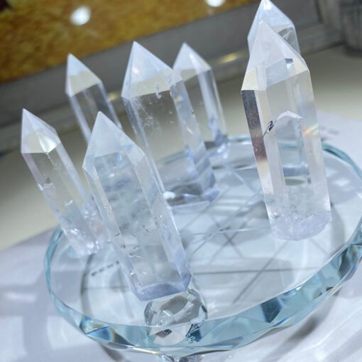 能量水晶正品~天然白水晶单尖柱能量柱七星阵摆件能量发生器助愿望运势居家摆件：圖片 3