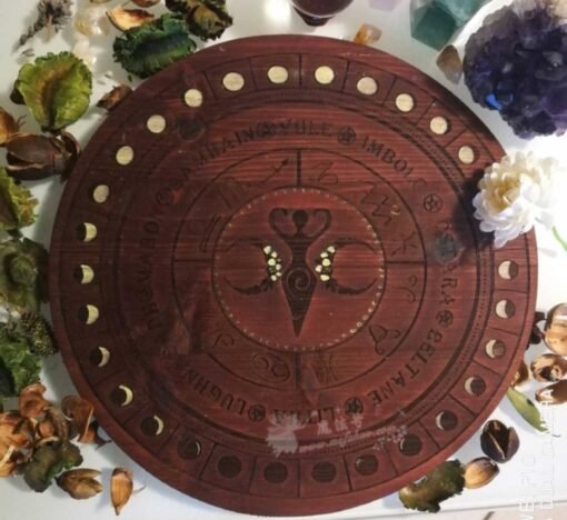 神秘学收藏~进口新月满月三女神年轮能量盘 灵气师手工定制收藏