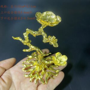 合金梅花树双球球座 水晶球底座托 球形置物架收纳家居办公室摆件