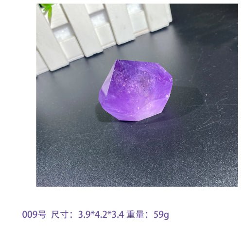 能量水晶正品~天然紫水晶单尖柱摆件六棱柱能量水晶疗愈石冥想把玩居家摆件装饰:圖片 14