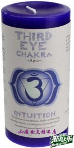 美国进口七脉轮魔法蜡烛-第三眼眉心轮 直觉力、灵视力、超觉知
